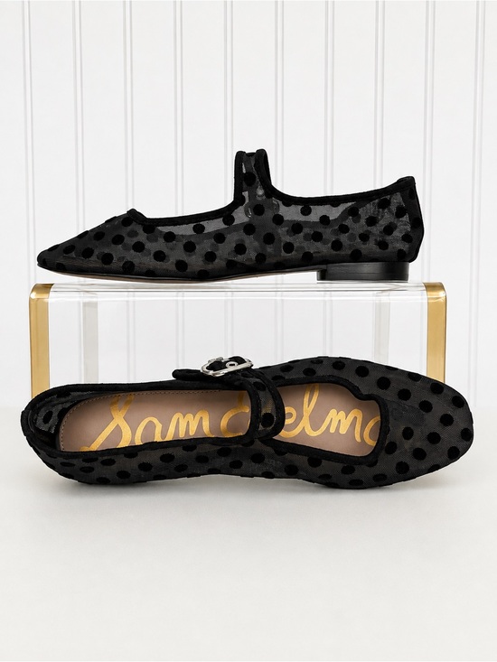 Sam Edelman Shoes - Sam Edelman Michaela Mesh Polka Dot Mary Jane Flats Black US 8.5